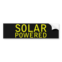 solar powered bumper sticker