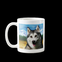 Solar Siberian Husky mugs