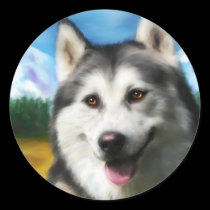 Solar Siberian Husky stickers
