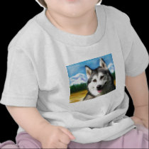 Solar Siberian Husky t-shirts