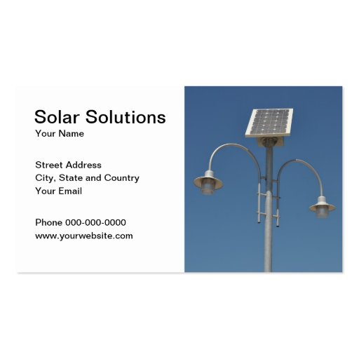 Solar Solutions Business Card (front side)