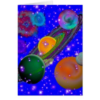 Solar System Design Note Cards card