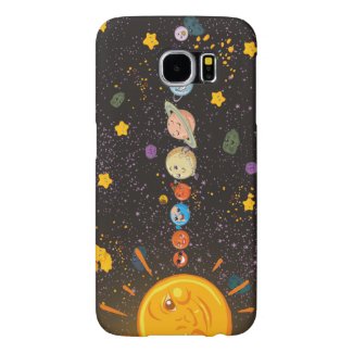 Solar System Funny Planets Samsung Galaxy S6 Cases