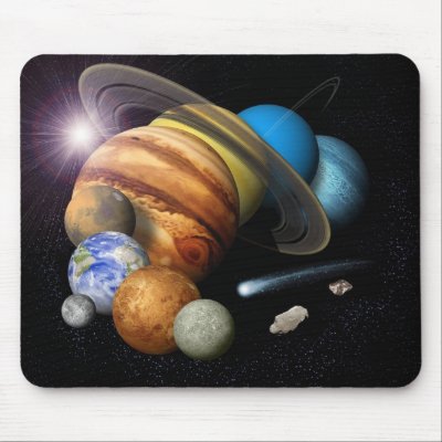 Solar System Montage Mouse Mat by solarviews
