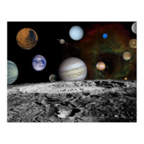 Solar System Montage of Voyager Images 54x42 posters