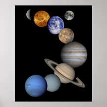 Solar System Montage Poster