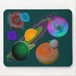 Solar System Mouse Pad Green
