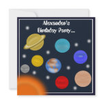 Solar System Outer Space Birthday Party Custom Invites