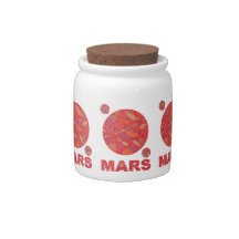 Solar System Space Geek Mars Art Cookie Candy Jar