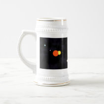 Solar system with a binary star and four planets mug