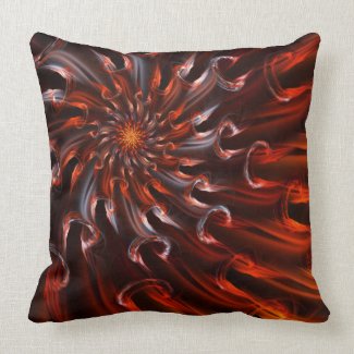 "Solar Waves"- Bold Geometric Abstract Pillow