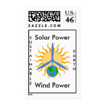 Solar&Wind Power Postage