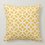 Solar Yellow Geometric Pattern Pillow