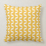 Solar Yellow Twist Pattern Pillow