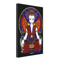"Solara" Goddess Fire Angel Wrapped Canvas Print