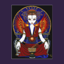 "Solara" Sun Goddess Fire Angel Postcard postcards