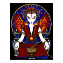 "Solara" Sun Goddess Fire Angel Postcard