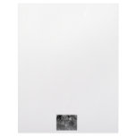 Solarized negative photograph of solo figure customized letterhead