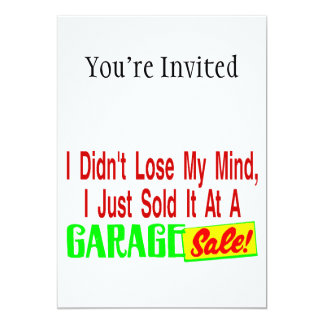 garage yard invitations mind sold card invitation 5x7 paper announcements zazzle
