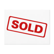 Sold postcards by TeeZazzle Sold postcards