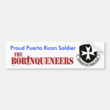 Soldado puertorriqueño - pegatina para el parachoq pegatina de parachoque