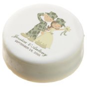 Soldier and Bride Wedding Chocolate Dipped Oreo