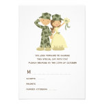 Soldier and Bride Wedding RSVP Cards