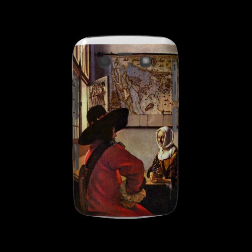 Soldier and girl smiling by Johannes Vermeer Blackberry Bold Covers
