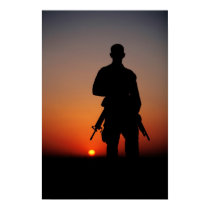 Soldier at Sunset posters