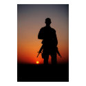 Soldier at Sunset posters