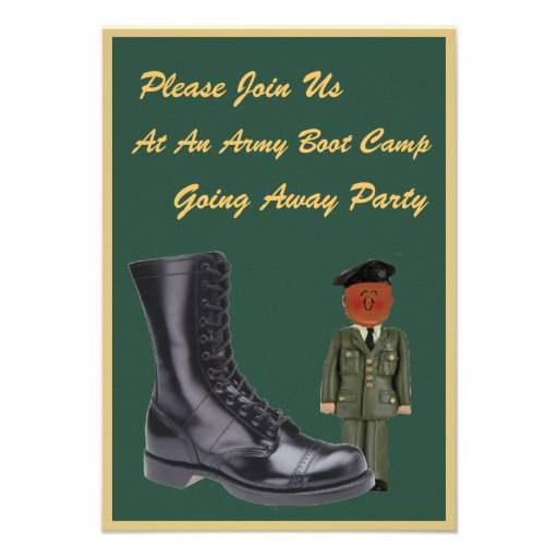 Soldier Boot Camp Going Away Invitations