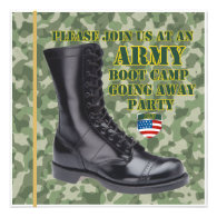 Soldier Boot Camp Going Away Party Invitation