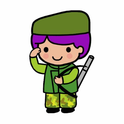 cartoon soldier boy