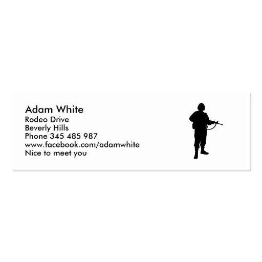 Soldier Business Cards (front side)
