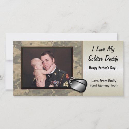 Soldier Father's Day - Customizable photocard