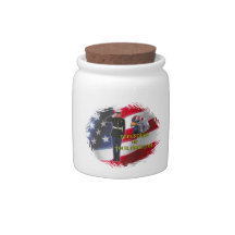 Soldier flag Candy Jar 10oz.