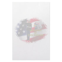 Soldier flag personalized stationery