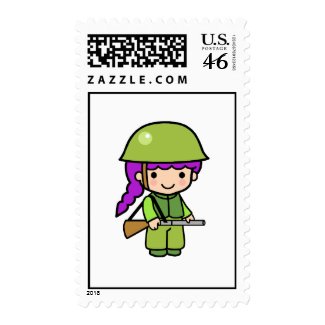 Soldier Girl stamp