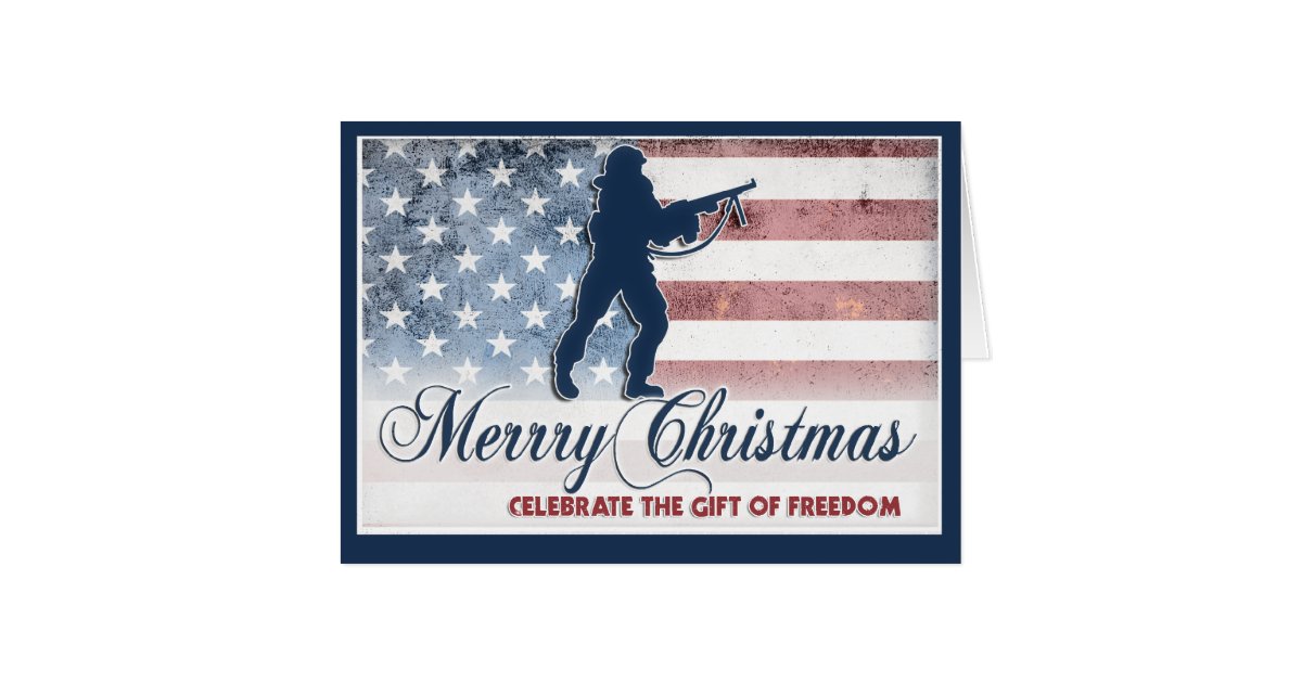Soldier Merry Christmas Card | Zazzle