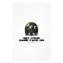 Soldier (Military Camouflage Retro Avatar) Stationery Paper