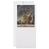 Soldier on Battlefield  Holding Cup of Coffee Rack Card