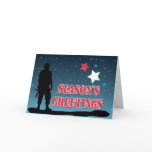 Soldier Season's Greetings Greeting Card