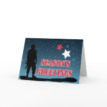 Soldier Season's Greetings cards by silentranksshop Soldier Season's Greetings cards