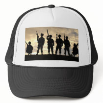 Soldier Silhouettes Mesh Hats