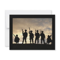Soldier Silhouettes Personalized Invites