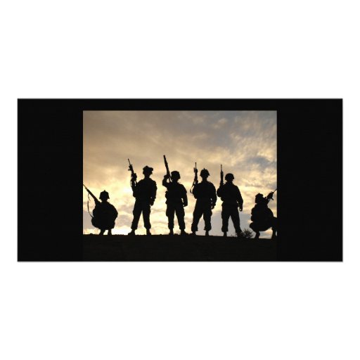 Soldier Silhouettes Photo Card Template