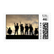 Soldier Silhouettes Postage Stamps