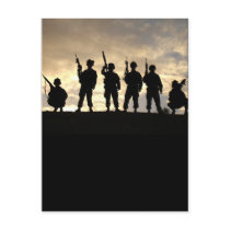 Soldier Silhouettes Postcard