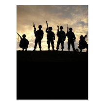 Soldier Silhouettes Postcard