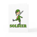 Soldier Stick Figure Greeting Card